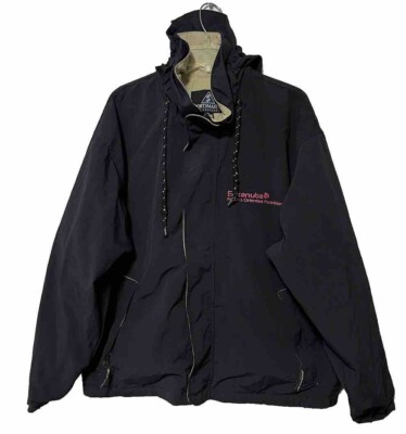 Vtg Sportsmaster Cotton Lined Black Zip Jacket Mens XL Made in USA Eukanuba Logo-image