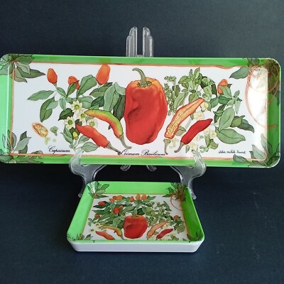 Vintage Atelier Michele Trumel Melamine Serving Trays Peppers-image