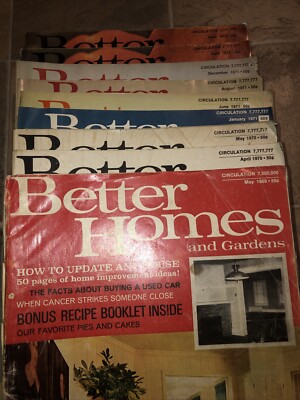 vintage better homes and gardens magazine lot 1969,1970,1971,1972-image