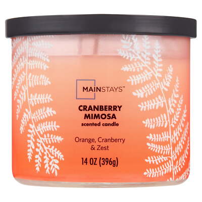 3-Wick Ombre Wrap Cranberry Mimosa Candle, 14-Ounce-image