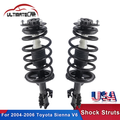 Pair Front Complete Shock Struts Absorbers For 2004-2006 Toyota Sienna 3.3L V6-image