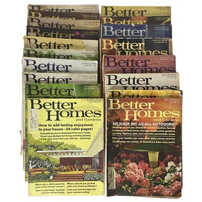 Lot of 18 Better Homes and Gardens Magazine 1964, 1966 - 1967-image