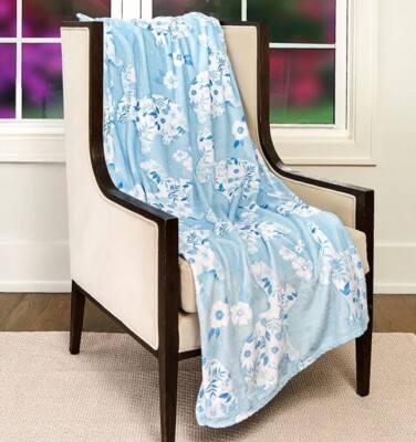 Easter Flower Plush Throw Polyester Ensemble Holiday Seasonal Bedroom Decor-image