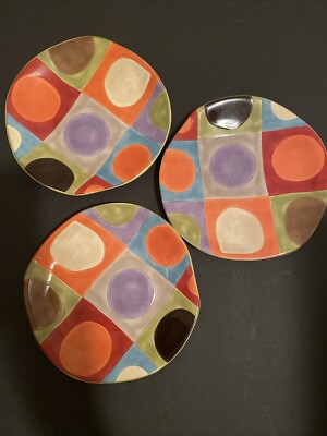 Set Of  3 Pier 1 Imports Urban Dot 8.5