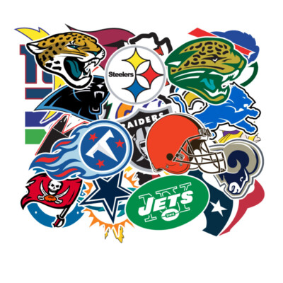 $7.99 for Complete 32 NFL Teams Logo Decal Vinyl Stickers Set Skateboard/Laptop-image