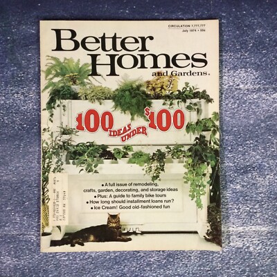 VTG Better Homes & Gardens Magazine July 1974 Ice Cream Family Bike Tours-image