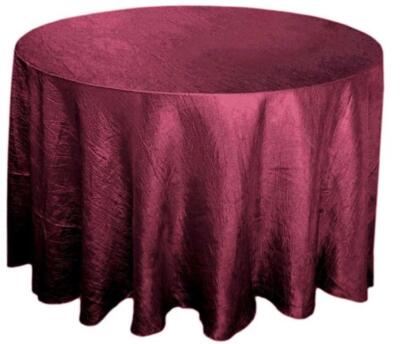 (1) Mainstay Crinkle Fabric Tablecloth ~ Burgundy ~ 70