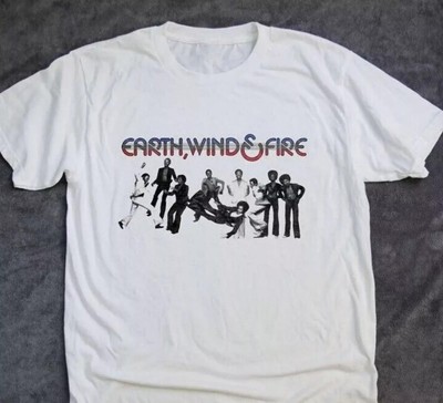 Vtg Earth Wind and Fire White Unisex T-Shirt Gift for Fans-image