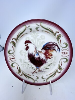 Pier 1 Imports Rooster Dessert/Salad Plate 8 7/8”-image