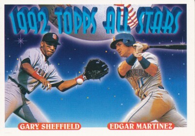 Gary Sheffield 1993 Topps  #403 Padres card Edgar Martinez-image