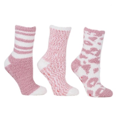 Aromasoles Essential Oil Infused Warm Cozy Slipper Socks, 3 Pack, Rose& Shea-image