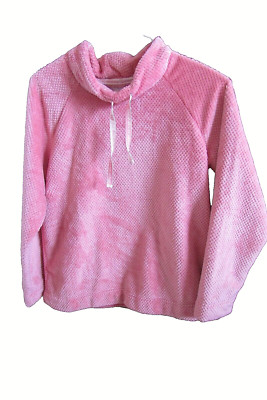 MUK LUKS Pink Fleece ultra soft warm Cozy comfort oversize top SZ Small-NWOT-image