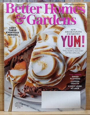 Better Homes & Gardens Magazine NOV 2020 The Thanksgiving Favorites YUM! How To -image