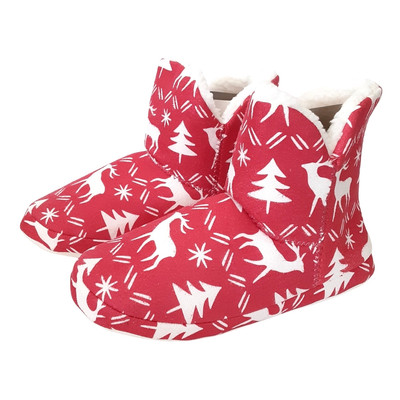 Vera Bradley Cozy Slipper Boots Reindeer Intarsia Sherpa Lined Booties Size 9/10-image