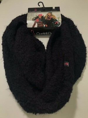 NEW Cuddl Duds 2 PC Set Infinity Plush Infinity Scarf & Mittens Black OS NWT-image