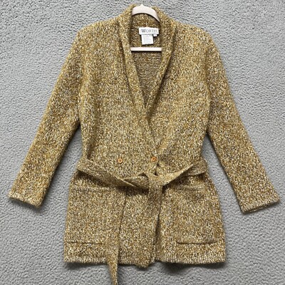 Worth Sweater Womens P (US S) Brown Wool Shawl Cardigan Cozy Comfort Lounge-image
