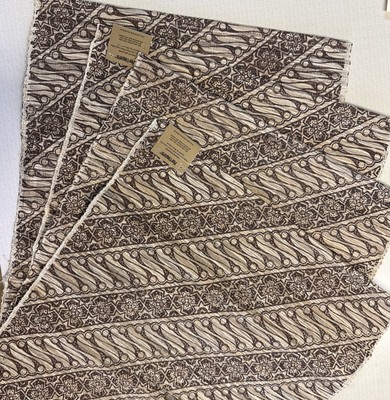 Pier 1 Imports Placemats (4) Natural Woven Hyacinth Cotton Brown Tan Diagonal-image