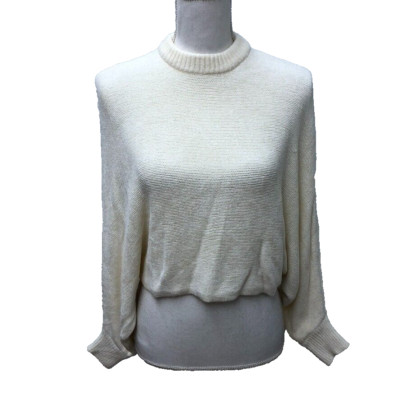 Wilfred Sweater Jumper Womens XS Ivory White Cropped Dolman Sleeve Cozy Comfort -image