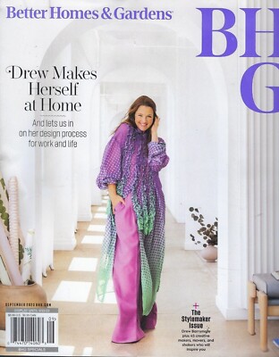 Better Homes & Gardens Magazine  Sept 2023  Drew makes herself at Home free ship-image