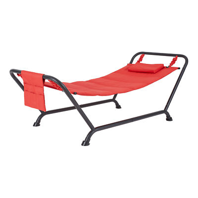 Mainstays Belden Park Polyester Hammock with Stand and Pillow for Outdoor Patio-image