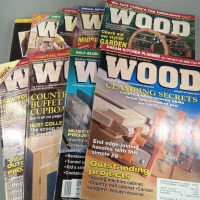 WOOD Magazine Lot of 9 From 1997 ~ Better Homes and Gardens-image