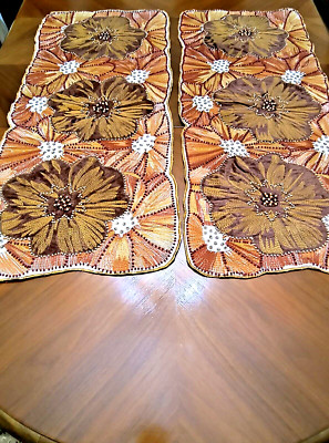 Beautiful Beaded/Embroidered Table Runner from Pier 1. 15'x36'( 2 pieces)-image