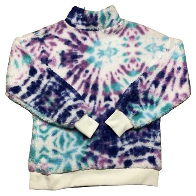 Warm & Cozy lifestyle Sweatshirt Womens Size Small Tie dye very vivid and Bright-image