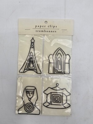 Pier 1 Imports New Large Design Paperclips Egypt Paris Taji Majal Stationary-image
