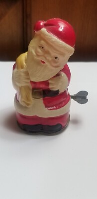 VINTAGE Santa Wind-up Nodder CELLULOID Christmas Occupied Japan Figure Works 50s-image