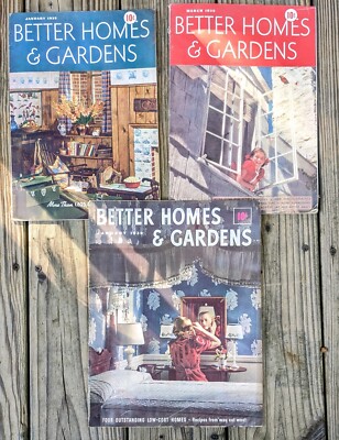 3 Better Homes & Gardens Jan March 1938 Jan 1939 Vintage Ephemera Advertisements-image