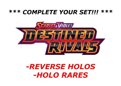 Pokemon Destined Rivals English HOLO & REVERSE HOLO - Complete Your Master Set-image