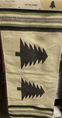 REGAL COMFORT EVERGREEN TREE TABLE RUNNER Tan 15”x36”-image
