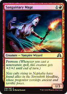 Sanguinary Mage FOIL Shadows over Innistrad NM Red Common MAGIC CARD ABUGames-image