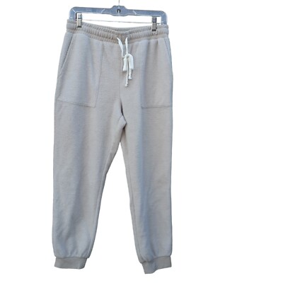 Brushed Relaxed Pull On Pants Cream Winter Cozy Comfort Deep Pockets M-image