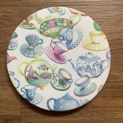 1995 Vintage Design Imports Teacup Teapot Footed Trivet  Made in Italy-image