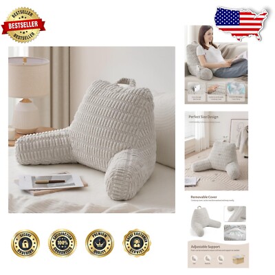 Cozy Back Support Pillow with Stylish Design & Pockets for Ultimate Relaxation-image