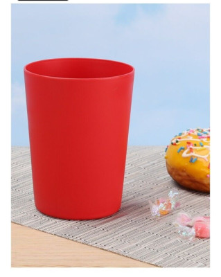 Mainstays 18 oz plastic tumbler red Microwave and dishwasher safe Set  12-image
