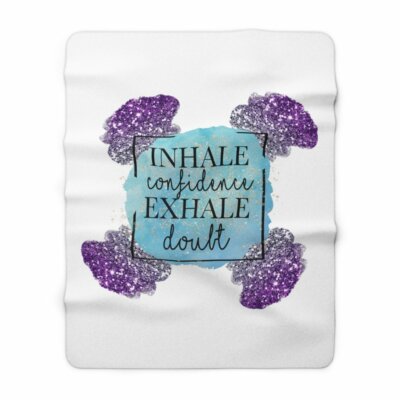 Be Confident Sherpa Fleece Blanket, Blankets And Throws, Cozy Blanket, Gifts For-image