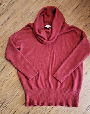 Warm & Cozy Lifestyle sweater. Cowell neck, Size Large. Reddish-image
