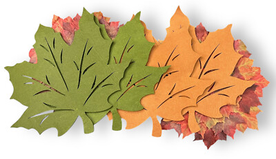 6 Autumn Fall Maple Leaf Leaves 4 Thick Felt Place Mats Placemats 2 Pier-image