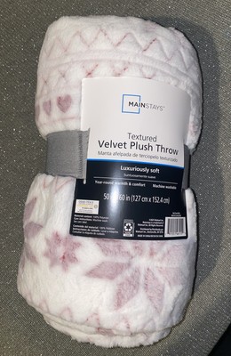 Mainstays Textured Velvet Plush Throw, 50