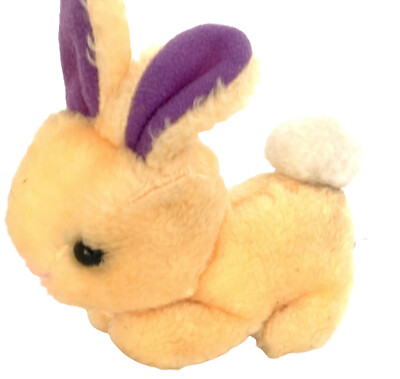 vtg 1979 Dan-Dee Imports Bunny Plush yellow/orange Rabbit 5 In Stuffed Excellent-image