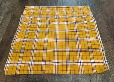 Pier 1 Imports Placemats Set Of 4 Yellow Gold Plaid Fall Autumn Thanksgiving-image