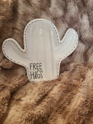 pier 1 imports White Cactus “Free Hugs” Trinket Decor Dish-image