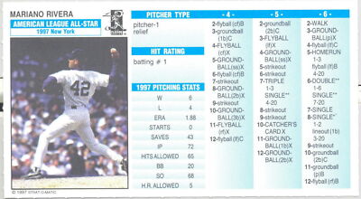 1997 Strat-O-Matic All-Stars Baseball Cards #1-62 You Pick!-image