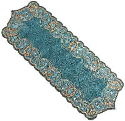 Pier 1 Teal Beaded Table Runner-image