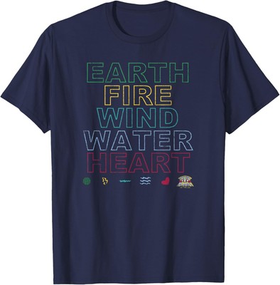 Captain Planet Earth Day Earth Wind Fire Water Heart Symbols T-Shirt Hoodie-image