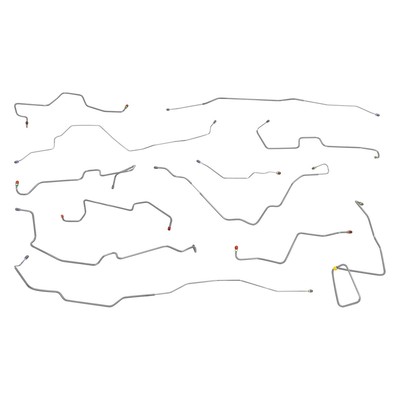 Brake Line Kit Complete Tubes With ABS 4wd 1995-96 Ford Bronco OE Steel 11pc-image