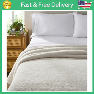 Better Homes & Gardens Cozy Knit Blanket, Off-White, Full/Queen-image