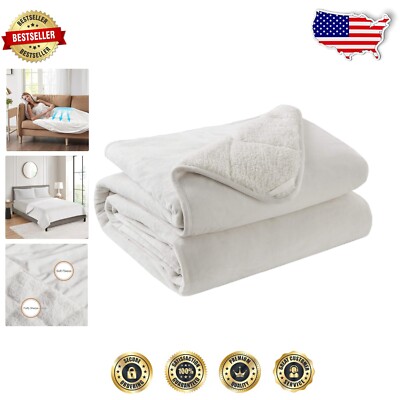 Plush 15lb Weighted Blanket for All Seasons - Fleece and Sherpa Reversible-image